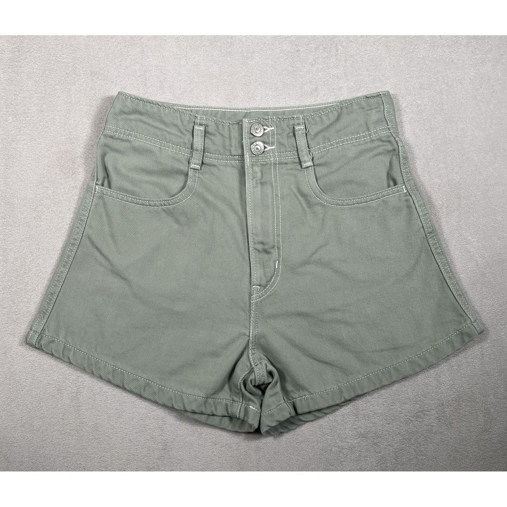 Levi's High-Waisted Mom Shorts Women's 27 Mint Green Denim 3" Inseam